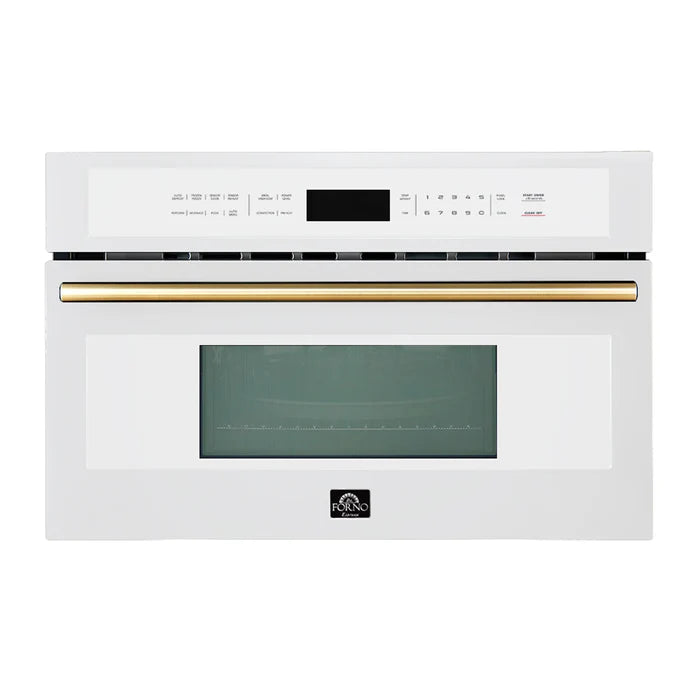 Forno FBDL-025-02CAUS Appliance Package – FBOEL1333-30WHT Electric Range + FMWDR3093-30WHT Built-In Microwave Convection Oven (White)
