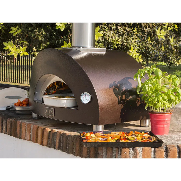 Alfa Moderno 1 Wood-Fired Pizza Oven FXMD-S-LRAM – Copper, 1-Pizza, Outdoor Countertop Oven, Up to 1000 °F