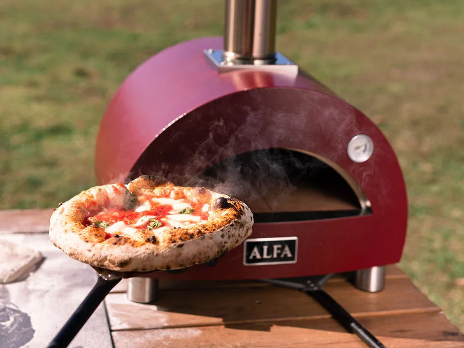 Alfa Moderno 3 Pizze Gas Outdoor Pizza Oven FXMD-3P-MROR-U – Ruby Red, 3-Pizza Capacity, Countertop, 1000 °F Max Temp