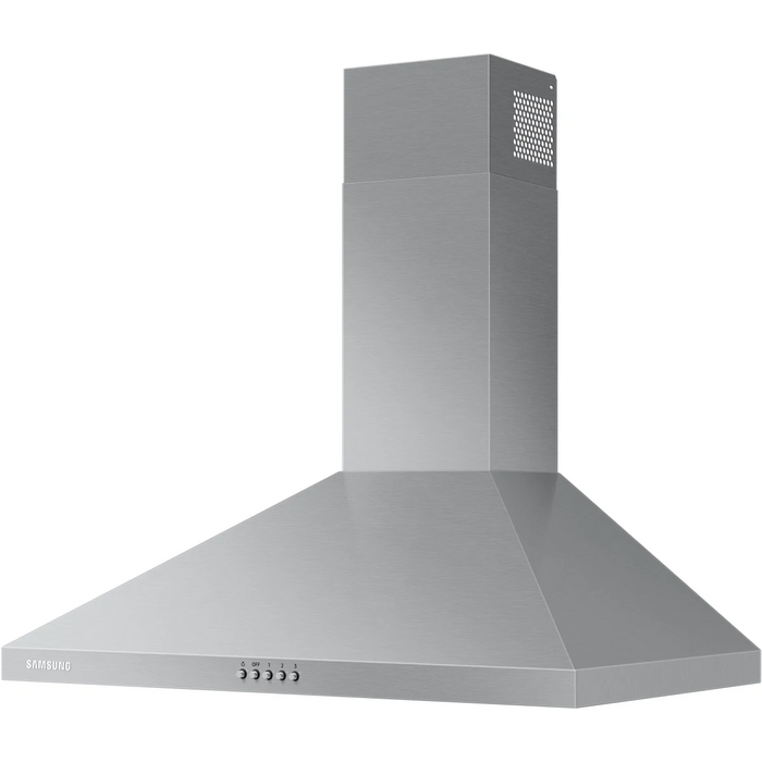 Samsung NK30R5000WS/AA 30" Wall-Mount Chimney-Style Range Hood with LED Lighting and 3-Speed Ventilation – Stainless Steel