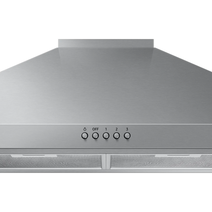 Samsung NK30R5000WS/AA 30" Wall-Mount Chimney-Style Range Hood with LED Lighting and 3-Speed Ventilation – Stainless Steel