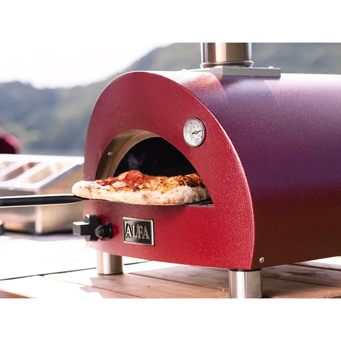 Alfa Moderno 3 Pizze Wood-Fired Outdoor Pizza Oven FXMD-3P-LROR – Ruby Red