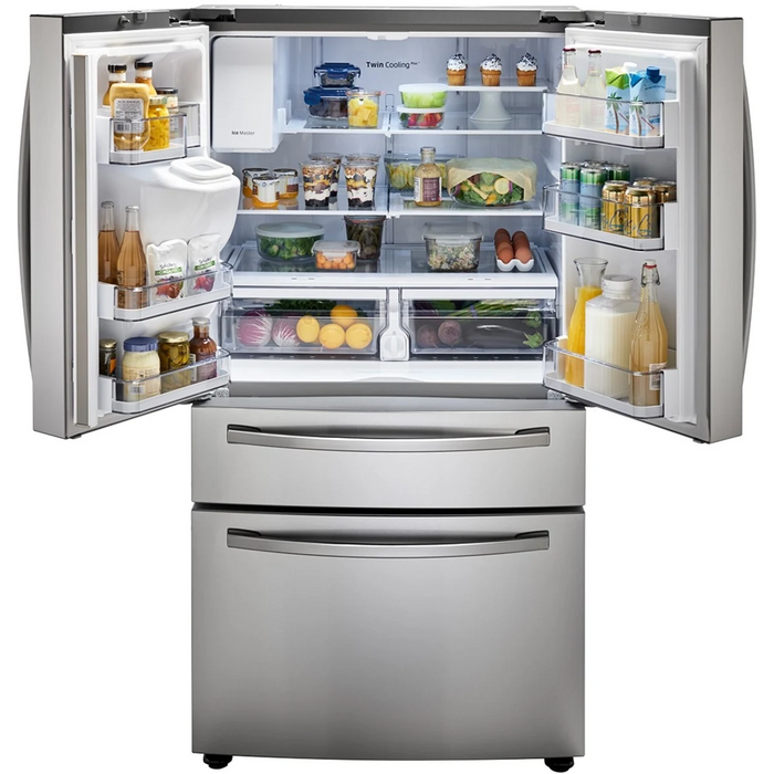 Samsung RF24R7201SR/AA 23 Cu. Ft. Counter‑Depth 4‑Door French Door Refrigerator – Fingerprint‑Resistant Stainless Steel