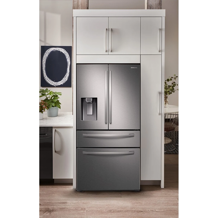 Samsung RF24R7201SR/AA 23 Cu. Ft. Counter‑Depth 4‑Door French Door Refrigerator – Fingerprint‑Resistant Stainless Steel