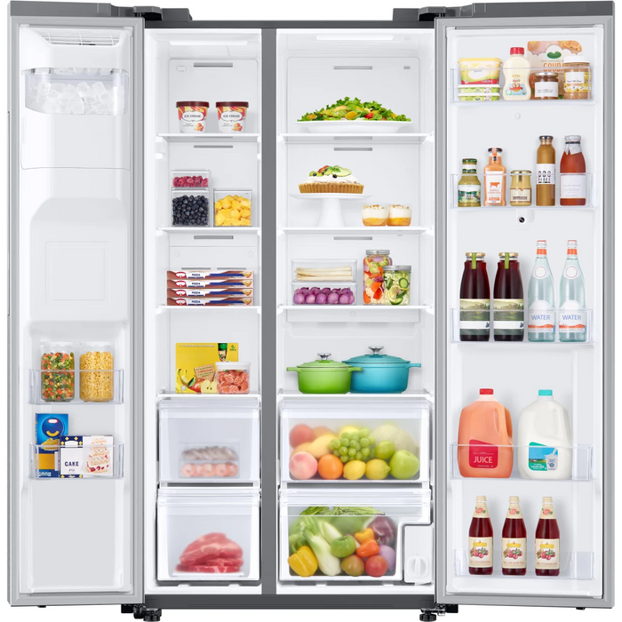 Samsung RS22T5561SR/AA 21.5 Cu. Ft. Counter‑Depth Side‑by‑Side Smart Refrigerator – Fingerprint‑Resistant Stainless Steel