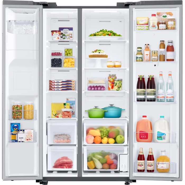 Samsung RS27T5561SR/AA 26.7 Cu. Ft. Side‑by‑Side Smart Refrigerator – Fingerprint‑Resistant Stainless Steel