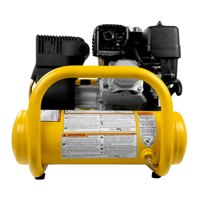 DeWalt 4-Gallon Pontoon Style Air Compressor | 5.0 CFM @ 90 PSI | Honda GX160 Engine | Model DXCMTA5590412.SAN | Portable Gas-Powered Contractor-Grade Air Compressor