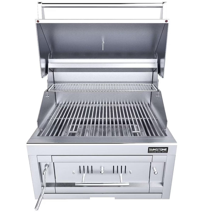 Sunstone 28" Single Zone 304 Stainless Steel Charcoal Grill