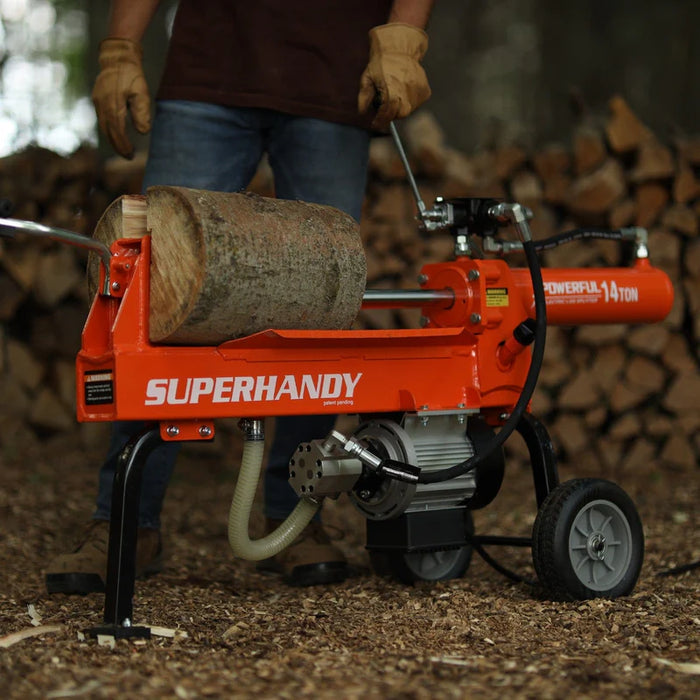 Super Handy GUO084 14‑Ton Electric Log Splitter – 120V, 16.5s Cycle Time, 20.5″ Log Capacity