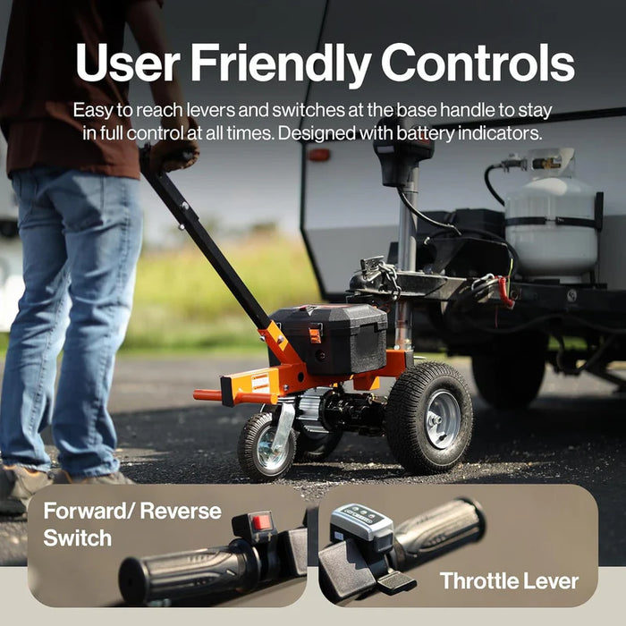 Super Handy GUO137 Electric Trailer Dolly 24V – 2,800 lb Towing Capacity, Adjustable 2" Ball