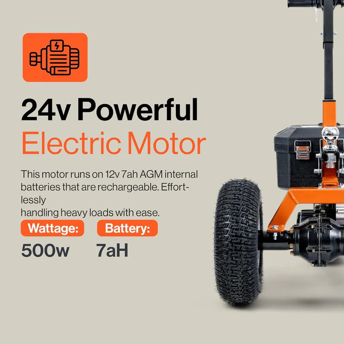 Super Handy GUO137 Electric Trailer Dolly 24V – 2,800 lb Towing Capacity, Adjustable 2" Ball