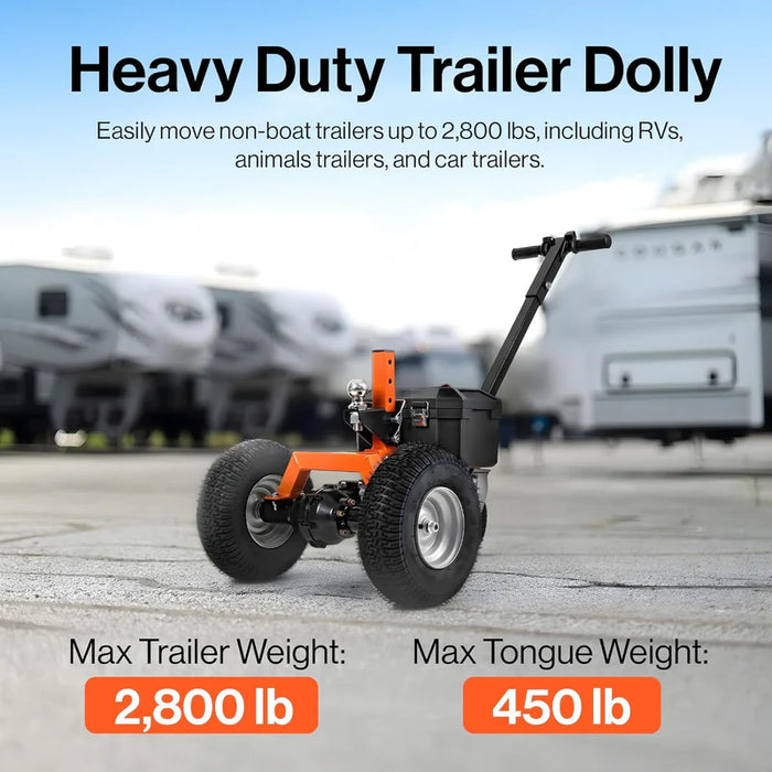 Super Handy GUO137 Electric Trailer Dolly 24V – 2,800 lb Towing Capacity, Adjustable 2" Ball
