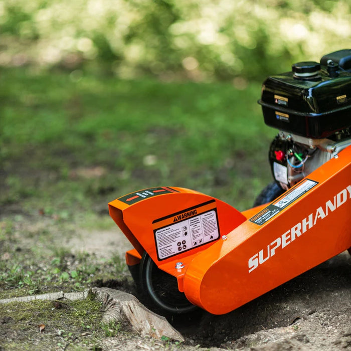 Super Handy GUO110 Stump Grinder 9HP Gas – 12" Blade, 6 Carbide Teeth, Direct Drive