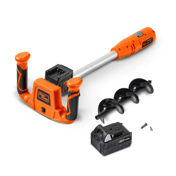 Super Handy GUT141 Electric Earth Auger 20V – 12" Bit, 4Ah Battery Included