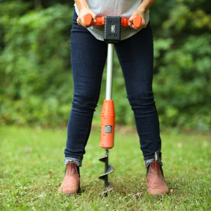 Super Handy GUT141 Electric Earth Auger 20V – 12" Bit, 4Ah Battery Included
