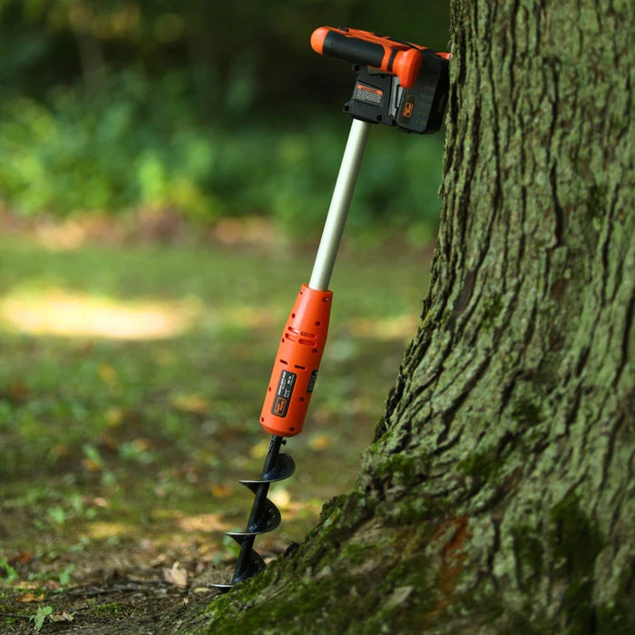 Super Handy GUT141 Electric Earth Auger 20V – 12" Bit, 4Ah Battery Included