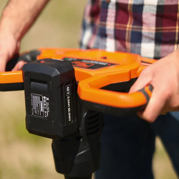 Super Handy GUT150 48V Cordless Earth Auger – 6″ × 30″ Bit, Brushless Motor, Battery & Charger Kit