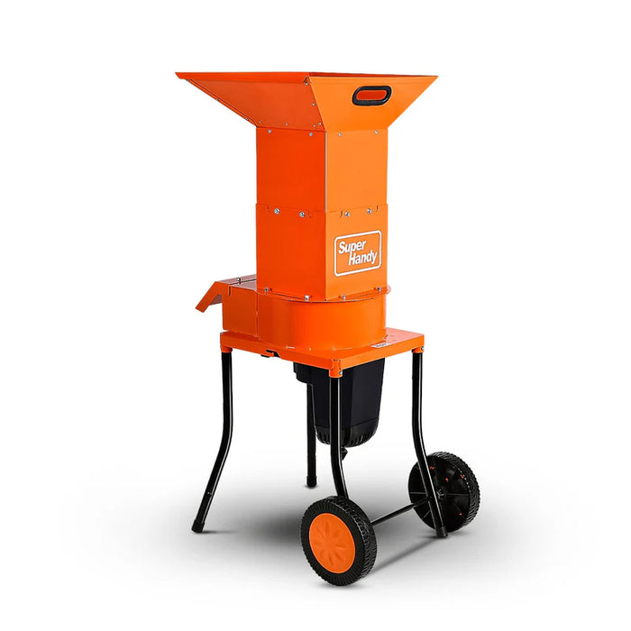 Super Handy GUO056 Electric Leaf Mulcher 120V – 11" 3‑Blade, 17:1 Reduction, Steel Housing