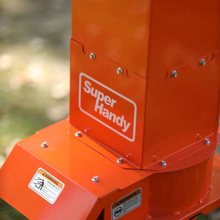 Super Handy GUO056 Electric Leaf Mulcher 120V – 11" 3‑Blade, 17:1 Reduction, Steel Housing
