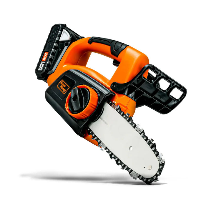Super Handy GUT072 8″ Cordless Mini Chainsaw 20V – 2Ah Battery, Tool‑Free Tensioning
