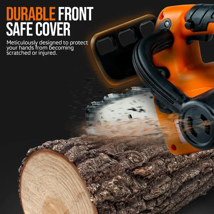 Super Handy GUT072 8″ Cordless Mini Chainsaw 20V – 2Ah Battery, Tool‑Free Tensioning