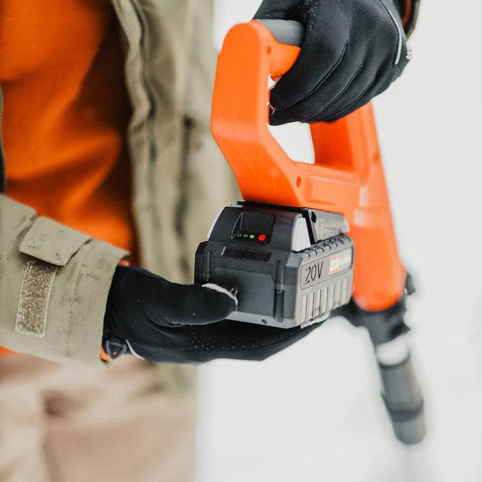 Super Handy GUT132 Electric Snow Thrower – 20V 4Ah Battery, 10" Clearing Width, 25 ft Throw