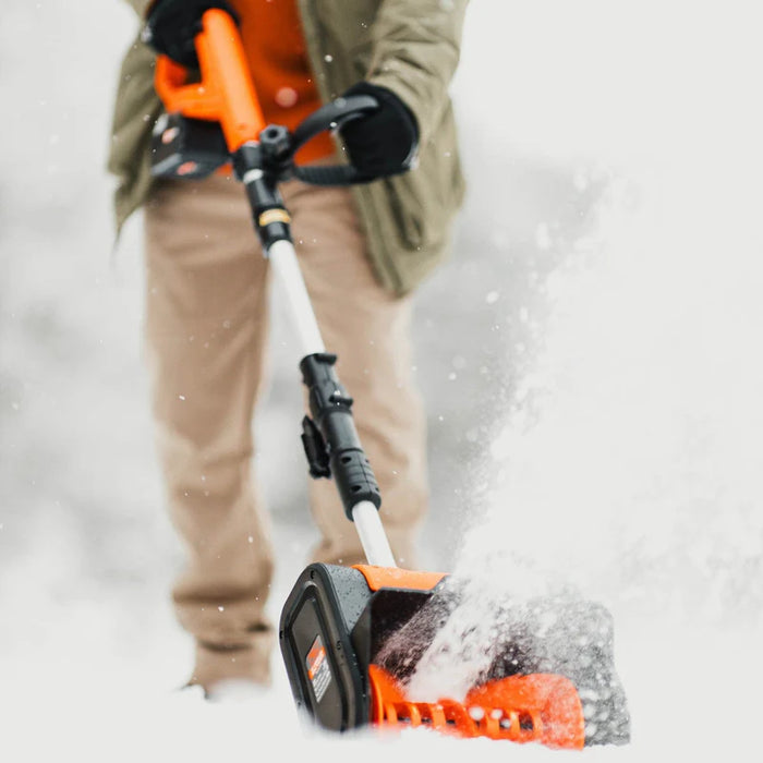Super Handy GUT132 Electric Snow Thrower – 20V 4Ah Battery, 10" Clearing Width, 25 ft Throw