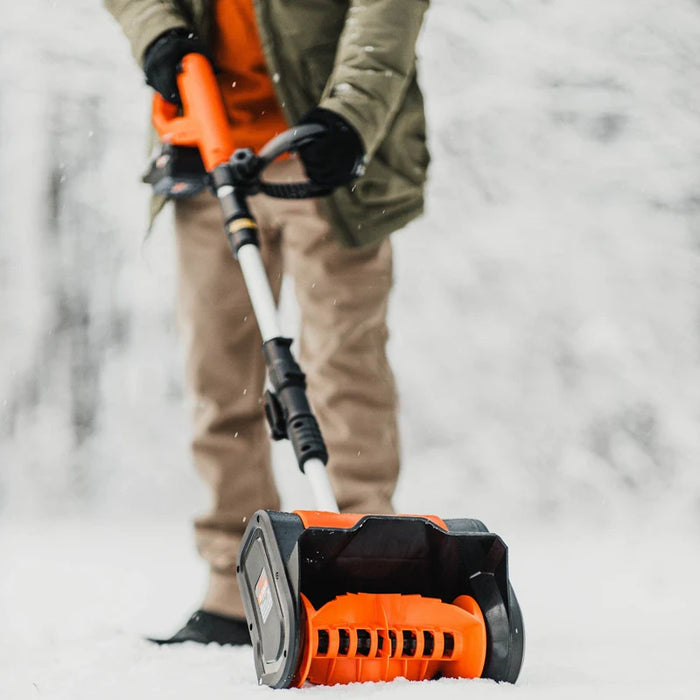 Super Handy GUT132 Electric Snow Thrower – 20V 4Ah Battery, 10" Clearing Width, 25 ft Throw