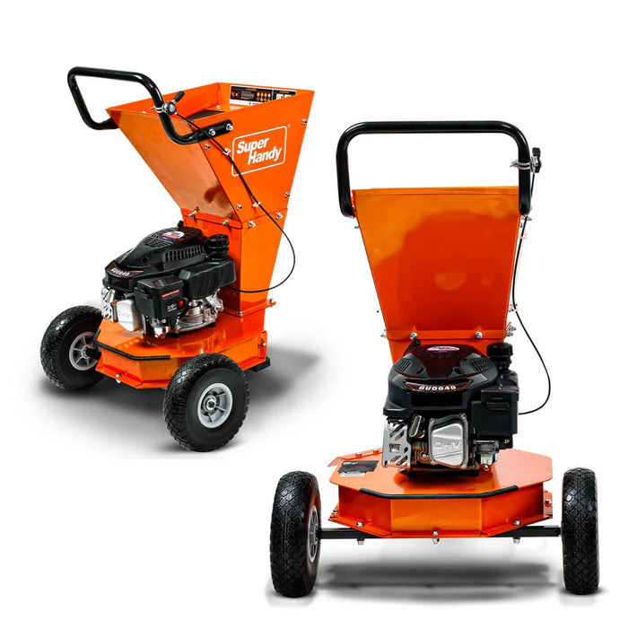 Super Handy GUO083 Heavy Duty Gas Leaf Mulcher / Shredder 3.4 HP – 1″ Branch Capacity, Large Hopper