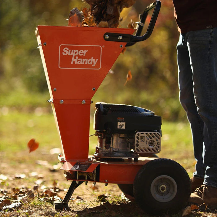 Super Handy GUO083 Heavy Duty Gas Leaf Mulcher / Shredder 3.4 HP – 1″ Branch Capacity, Large Hopper