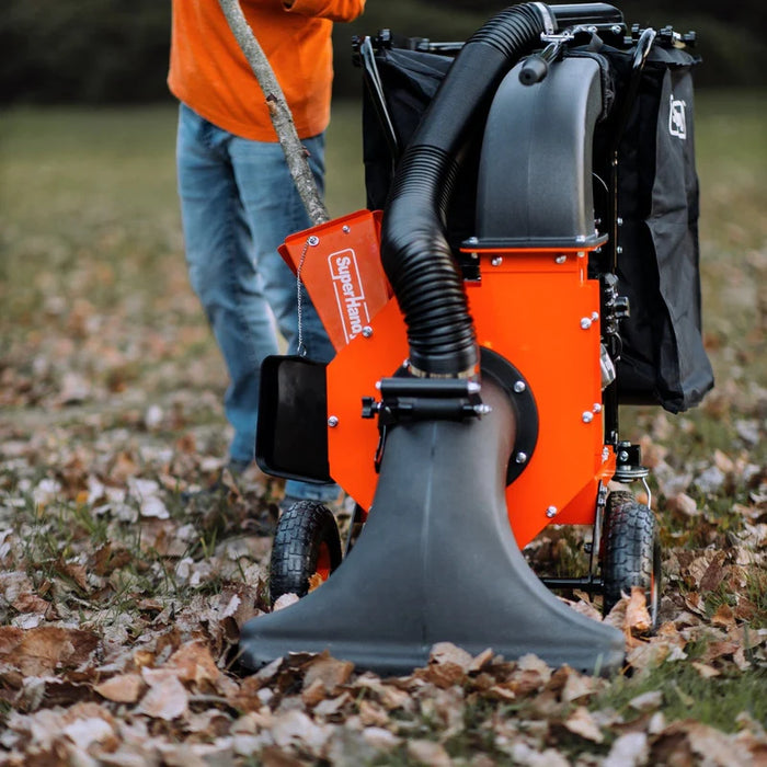 Super Handy GUO128 Leaf Vacuum & Wood Chipper Mulcher 7 HP Gas – 14" Impeller, 6 cu ft Bag