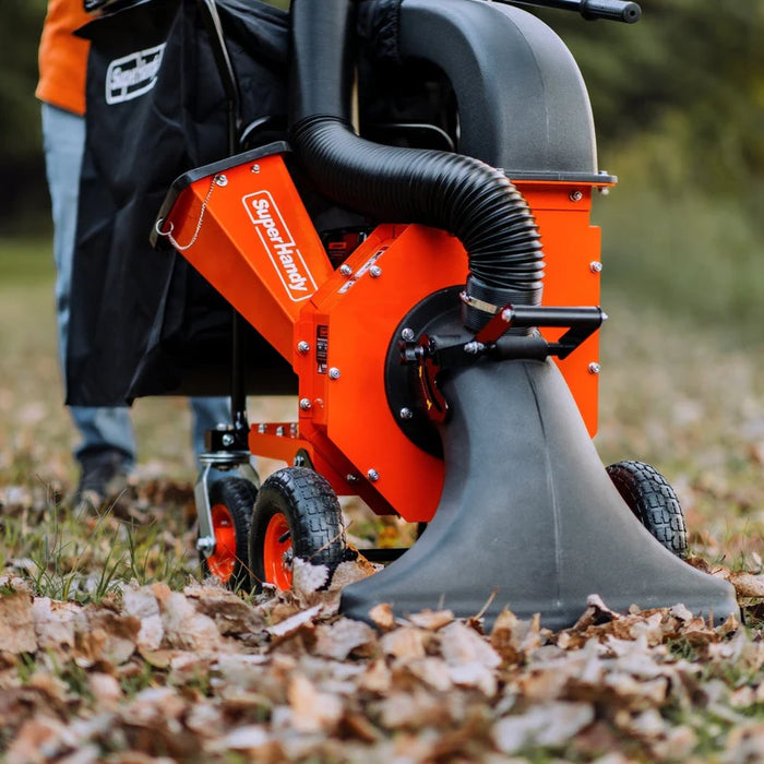 Super Handy GUO128 Leaf Vacuum & Wood Chipper Mulcher 7 HP Gas – 14" Impeller, 6 cu ft Bag