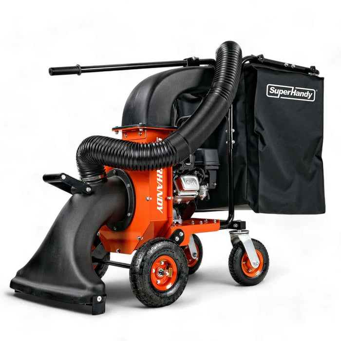 Super Handy GUO128 Leaf Vacuum & Wood Chipper Mulcher 7 HP Gas – 14" Impeller, 6 cu ft Bag