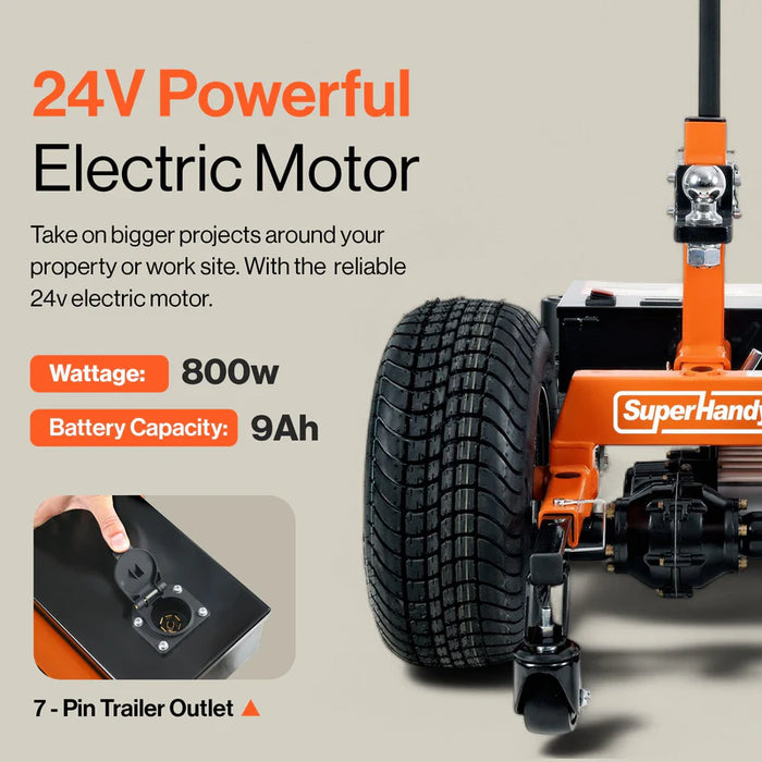 Super Handy GUO134 Electric Trailer Dolly – 12V DC Motor, 900W, 227 lbs Capacity, Adjustable Ball Mount