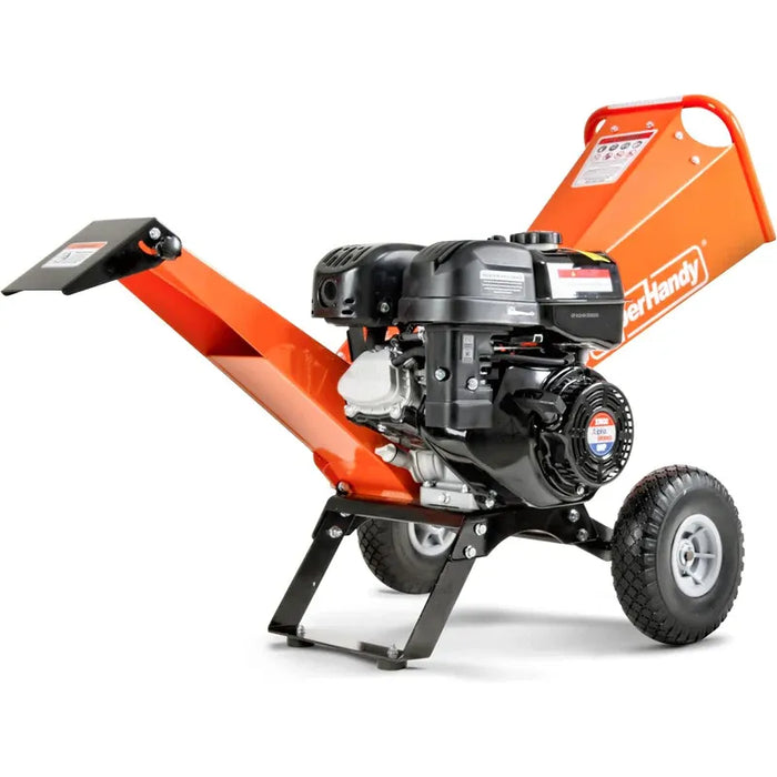 Super Handy GUO148 Wood Chipper / Mulcher 9HP Gas Engine – 4″ Capacity, Compact Design
