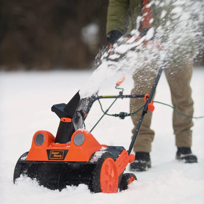 Super Handy GUT110 Walk‑Behind Electric Snow Blower 120V – 18" Clearing Width, LED Headlights
