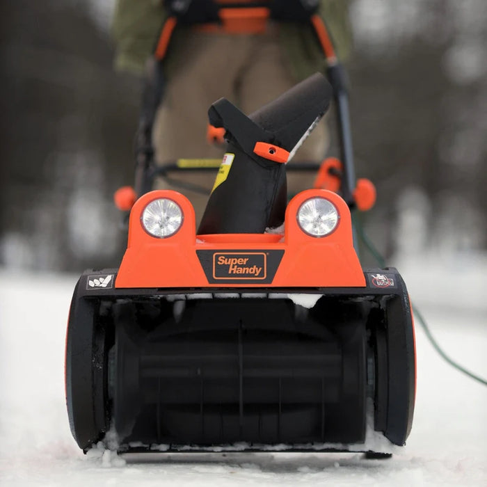 Super Handy GUT110 Walk‑Behind Electric Snow Blower 120V – 18" Clearing Width, LED Headlights