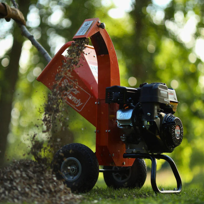 Super Handy GUO035 7HP Compact Wood Chipper / Shredder 3" Branch Capacity – Recoil Start