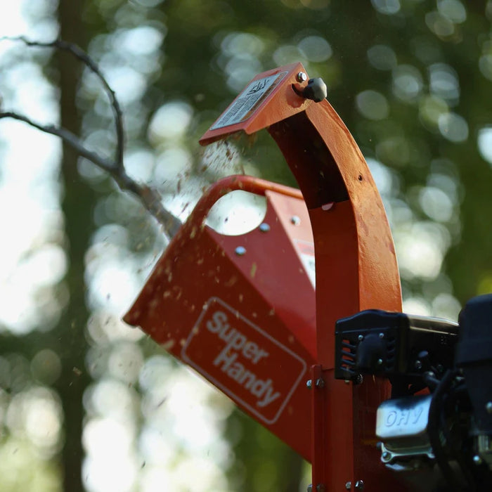 Super Handy GUO035 7HP Compact Wood Chipper / Shredder 3" Branch Capacity – Recoil Start