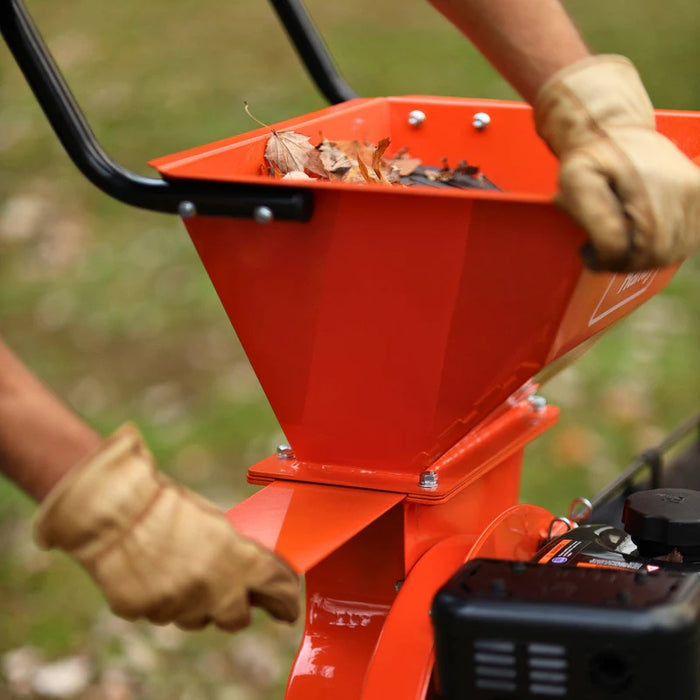 Super Handy GUO019 3‑in‑1 Wood Chipper / Shredder / Mulcher 7HP Gas – 3″ Branch Capacity