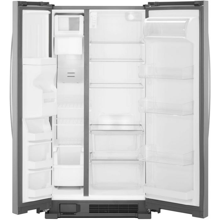 Whirlpool WRS311SDHM 21 Cu. Ft. 33" Side-by-Side Refrigerator – Monochromatic Stainless Steel