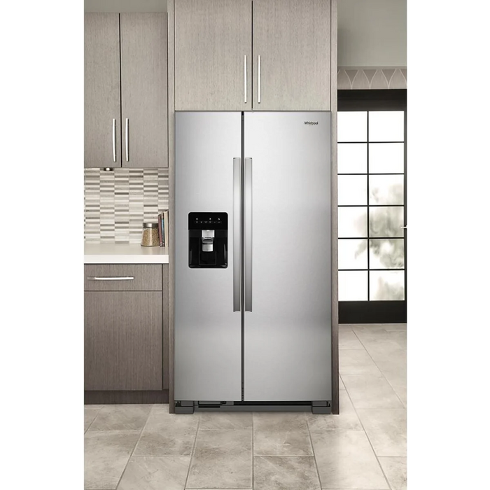 Whirlpool WRS315SDHM 24.6 Cu. Ft. Side-by-Side Refrigerator – Monochromatic Stainless Steel