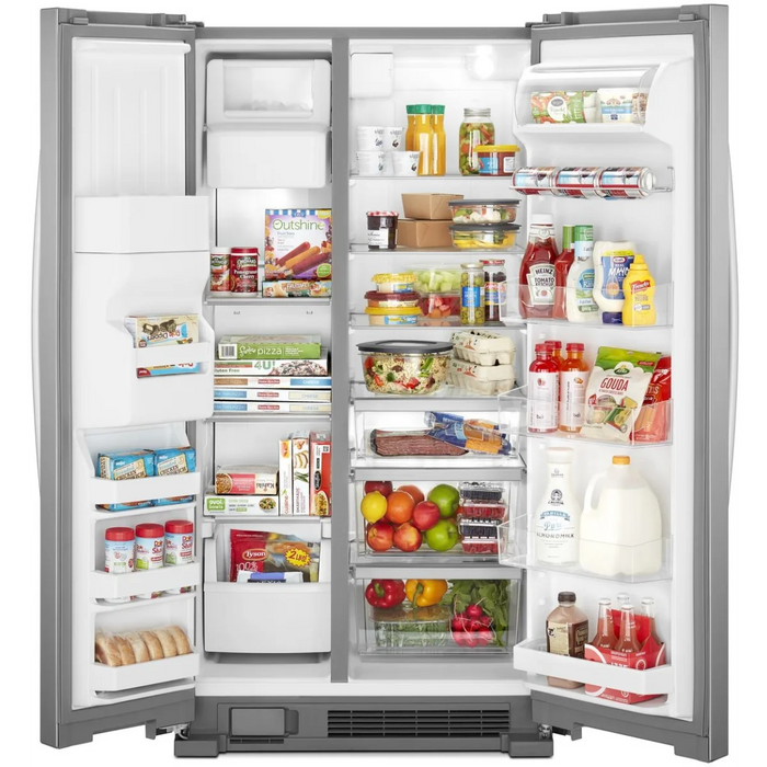 Whirlpool WRS325SDHZ 24.6 Cu. Ft. Side‑by‑Side Refrigerator – Fingerprint‑Resistant Stainless Steel