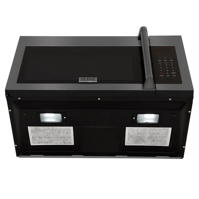 ZLINE MWO-OTRCFH-30-BS 30 in. Over-the-Range Microwave, 1.5 Cu. Ft., Black Stainless Steel