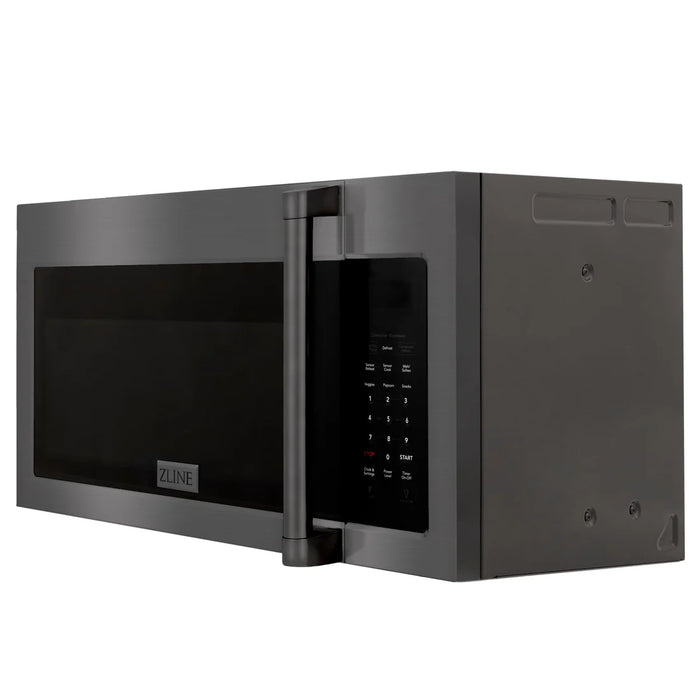 ZLINE MWO-OTRCFH-30-BS 30 in. Over-the-Range Microwave, 1.5 Cu. Ft., Black Stainless Steel