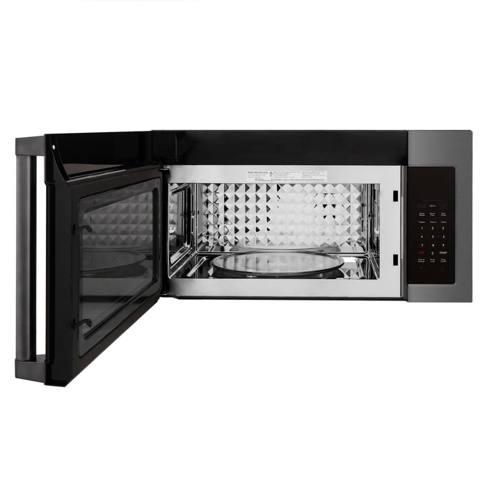 ZLINE MWO-OTR-H-30-BS 30 in Over-the-Range Convection Microwave Oven, 1.5 Cu. Ft., Black Stainless Steel