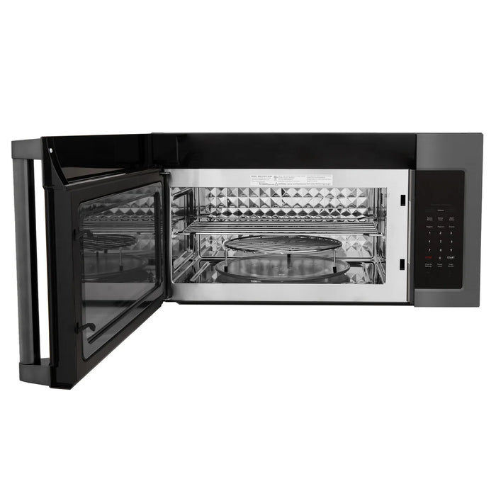 ZLINE MWO-OTR-H-30-BS 30 in Over-the-Range Convection Microwave Oven, 1.5 Cu. Ft., Black Stainless Steel