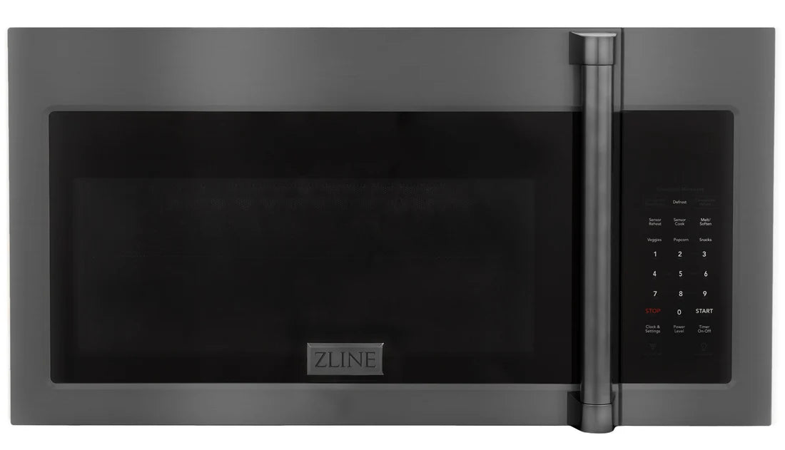 ZLINE MWO-OTR-H-30-BS 30 in Over-the-Range Convection Microwave Oven, 1.5 Cu. Ft., Black Stainless Steel