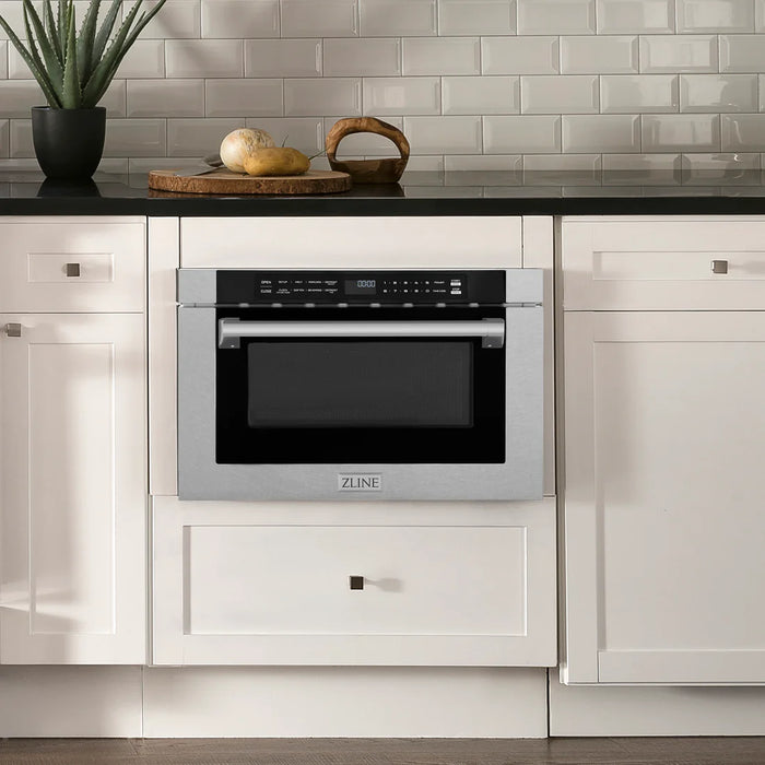 ZLINE MWD-1-SS-H 24 in Built-In Microwave Drawer, 1.2 Cu. Ft., Fingerprint Resistant Stainless Steel