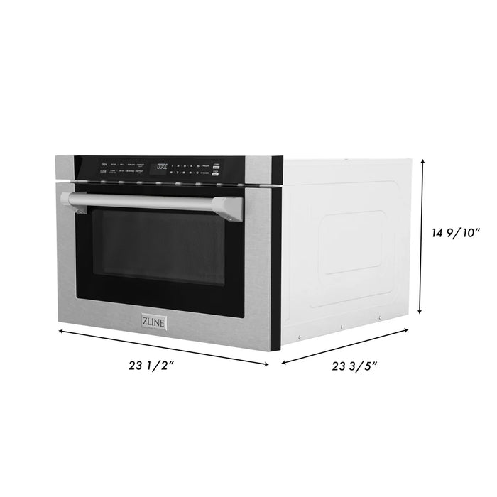 ZLINE MWD-1-SS-H 24 in Built-In Microwave Drawer, 1.2 Cu. Ft., Fingerprint Resistant Stainless Steel